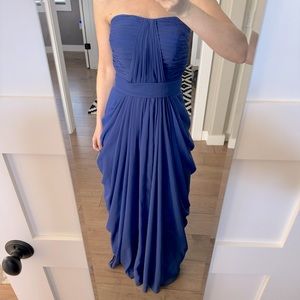 FREE W PURCHASE Size 4 strapless formal dress unbranded vibrant blue purple